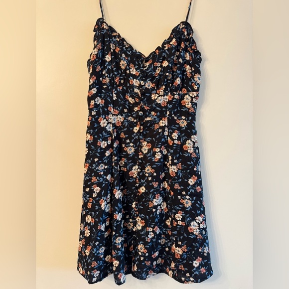 Lulus Flourishing Love Black Floral Print Button-up Mini Dress - Size XS - Picture 8 of 9